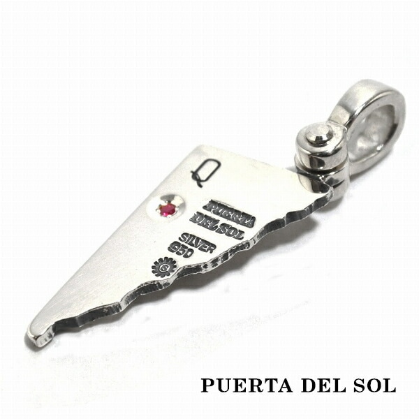 PUERTA DEL SOL トランプ ちぎれたクィーン カードモチーフ ペンダント