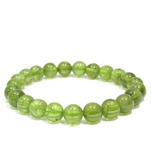 7.8mm 17cm ペリドット ブレスレット レディースMサイズ 天然石