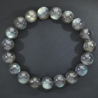ラブラドライト 高品質 11Aグレード カナダ産 ブレスレット 9.8mm 17cm 