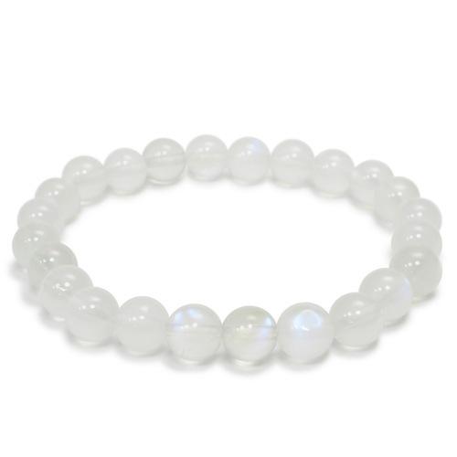 7mm 16cm 最高品質 6A ロイヤルブルームーンストーン ブレスレット