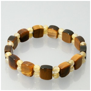 幅1.1cm 18.5cm タイガーアイ ルチルクォーツバングル メンズL