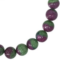 ルビーインゾイサイト ブレスレット 12mm 20cm メンズLL サイズ 天然石 