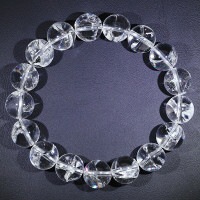 ヒマラヤ 天然 レインボークォーツ 虹入り水晶 ブレスレット 12mm 18cm