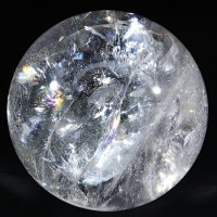 虹入り 水晶 丸玉 約42mm 穴なし 天然石 パワーストーン