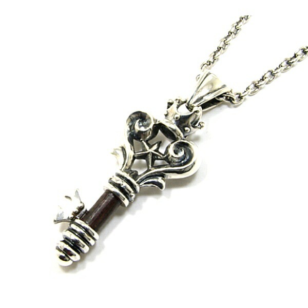セインツ ウォレットチェーン　saints シルバー925 SAINTS セインツ ウッドクラウンキーネックレス(チェーン付き