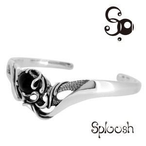 Sploosh BR-8 ブラックスター シルバーバングル ブレスレット 天然石 シルバーアクセサリー メンズ バングル 男性用 シルバー925 ブランド メンズブレスレット スプルーシュ プレゼント