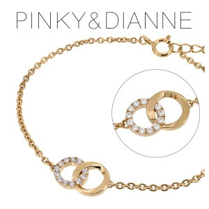 ピンキー&ダイアン シャープライン サークル シルバーブレスレット ジルコニア イエローゴールド シルバー ブレスレット ゴールドカラー 金 シンプル レディース 女性 プレゼント 記念日 誕生日 ブ