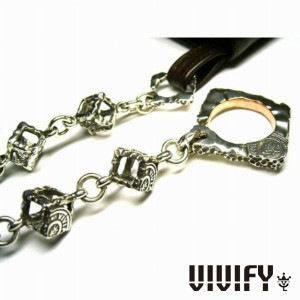 VIVIFY ビビファイ アクセサリー ウォレットチェーン キーチェーン シルバー Cubic Wallet Chain|メンズアクセサリー