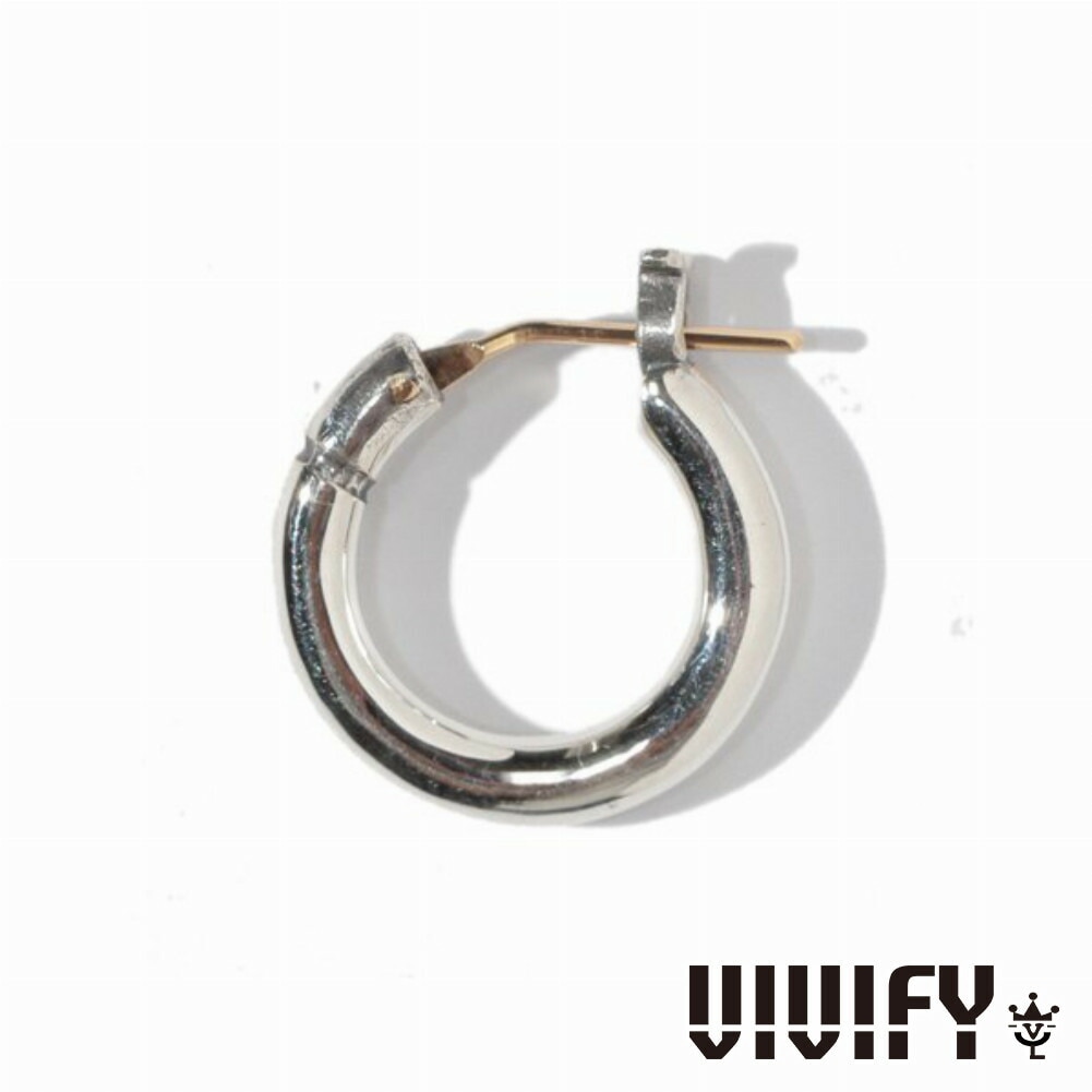 VIVIFY ビビファイ アクセサリー ピアス シルバー ゴールド Old Native Style ストーン セッティング Pierce K18Gold RopeDeco 1P 片耳用 VIVIFY - vivify シルバーピアス 直径13mm 太さ2mmの通販 by aさん