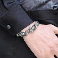 ウルフマンBRS スリーカインズ ウルフ シルバー ブレスレット オオカミ