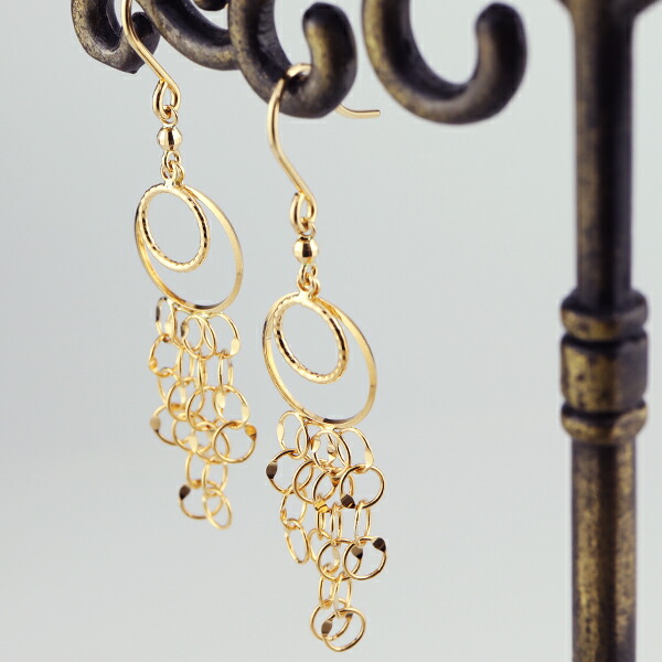 K18 リング ゴールドピアス 2P 両耳用 18金 18k ゴールド ピアス