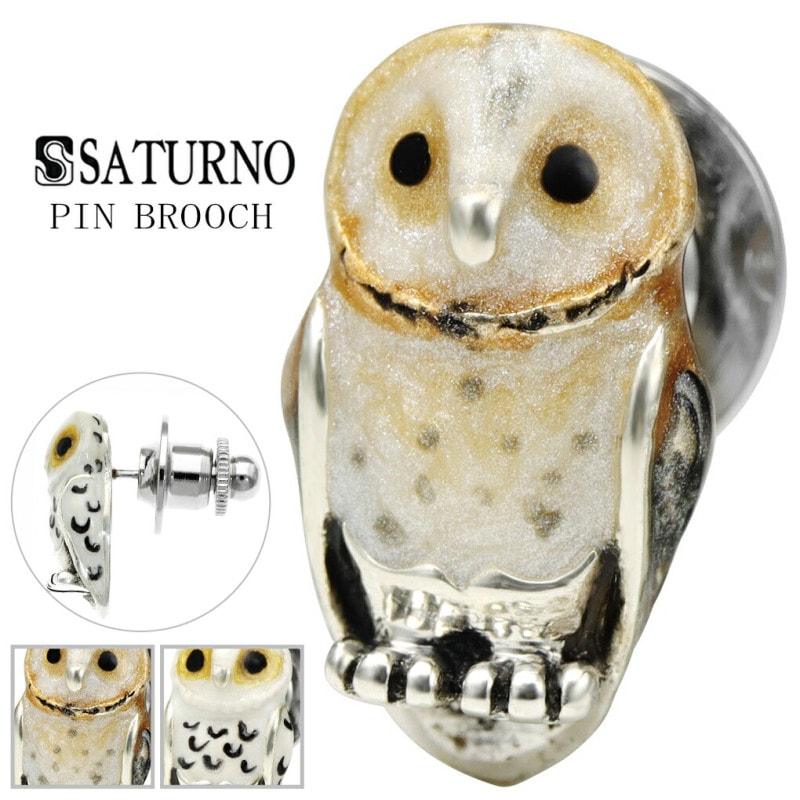 イタリア製　SATURNO サツルノ　職人のハンドメイド　ピン　シルクハット猫 SATURNO サツルノ ピンブローチ ラペルピン 猫 ネコ はちわれ 茶