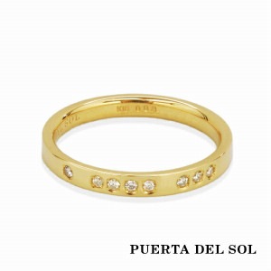 PUERTA DEL SOL I LOVE YOU RING ダイヤモンド ナンバースラング メッセージ リング(5号〜21号) イエローゴールド K18 18K 18金 ユニセックス ゴールドアクセ
