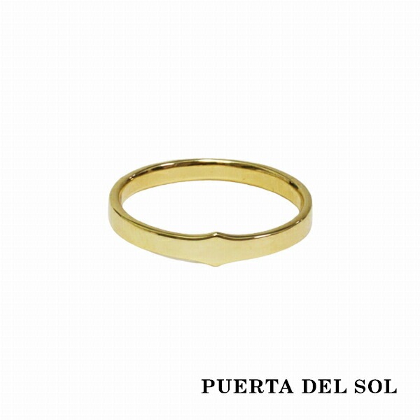 ゴールド 彫刻入り クラシックリング 中サイズ PUERTA DEL SOL Traditional シンメトリー 凸型 リング(5号～23号
