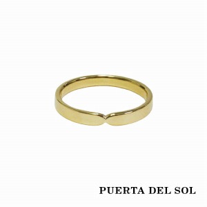 PUERTA DEL SOL Traditional シンメトリー 凹型 リング(5号〜23号) イエローゴールド K18 18K 18金 ユニセックス ゴールドアクセサリー 指輪 メンズリング レデ