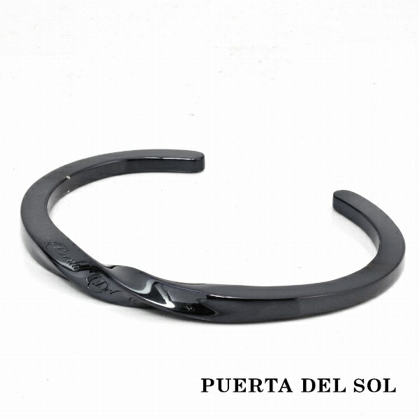 PUERTA DEL SOL メビウス バングル ブラック シルバー950 チタン