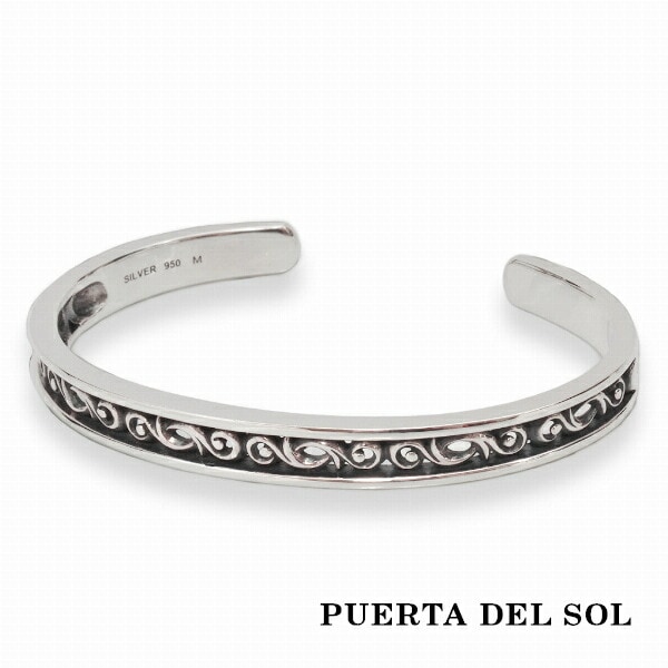 PUERTA DEL SOL Scroll Bangle スクロール 唐草模様 バングル シルバー
