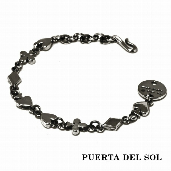 PUERTA DEL SOL 小ぶりモチーフ トランプ フォアスーツ ブラック 