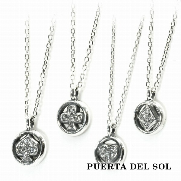 PUERTA DEL SOL トランプ フレームイン スート ネックレス