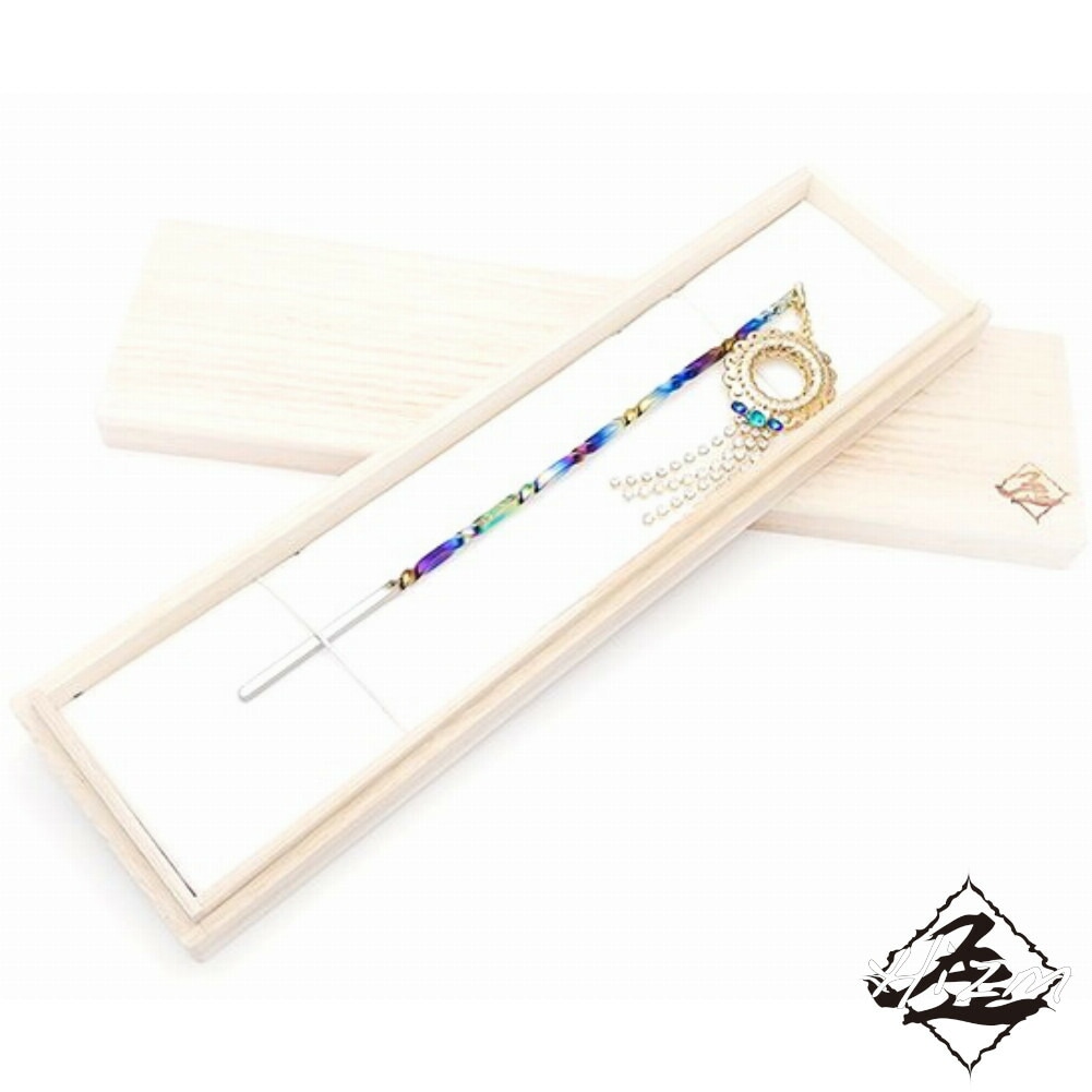 新宿銀の蔵] Hizm チタン製 簪 夏祭り 飾り色 青×青 純チタン 簪