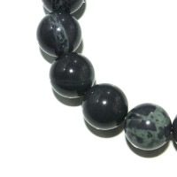 スパイダーウェブ オブシディアン ブレスレット 12mm 17cm～18cm