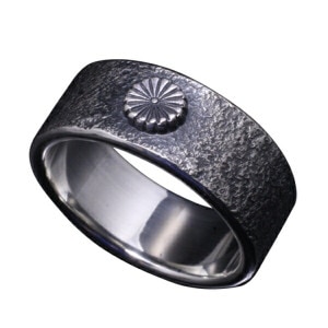 龍頭 岩石 菊 平打ち リング 12〜27号 指輪 花 メンズ シルバー シルバーリング メンズリング シルバー950 男性 彼氏 伝統技法 ギフト 人気 おしゃれ ブランド