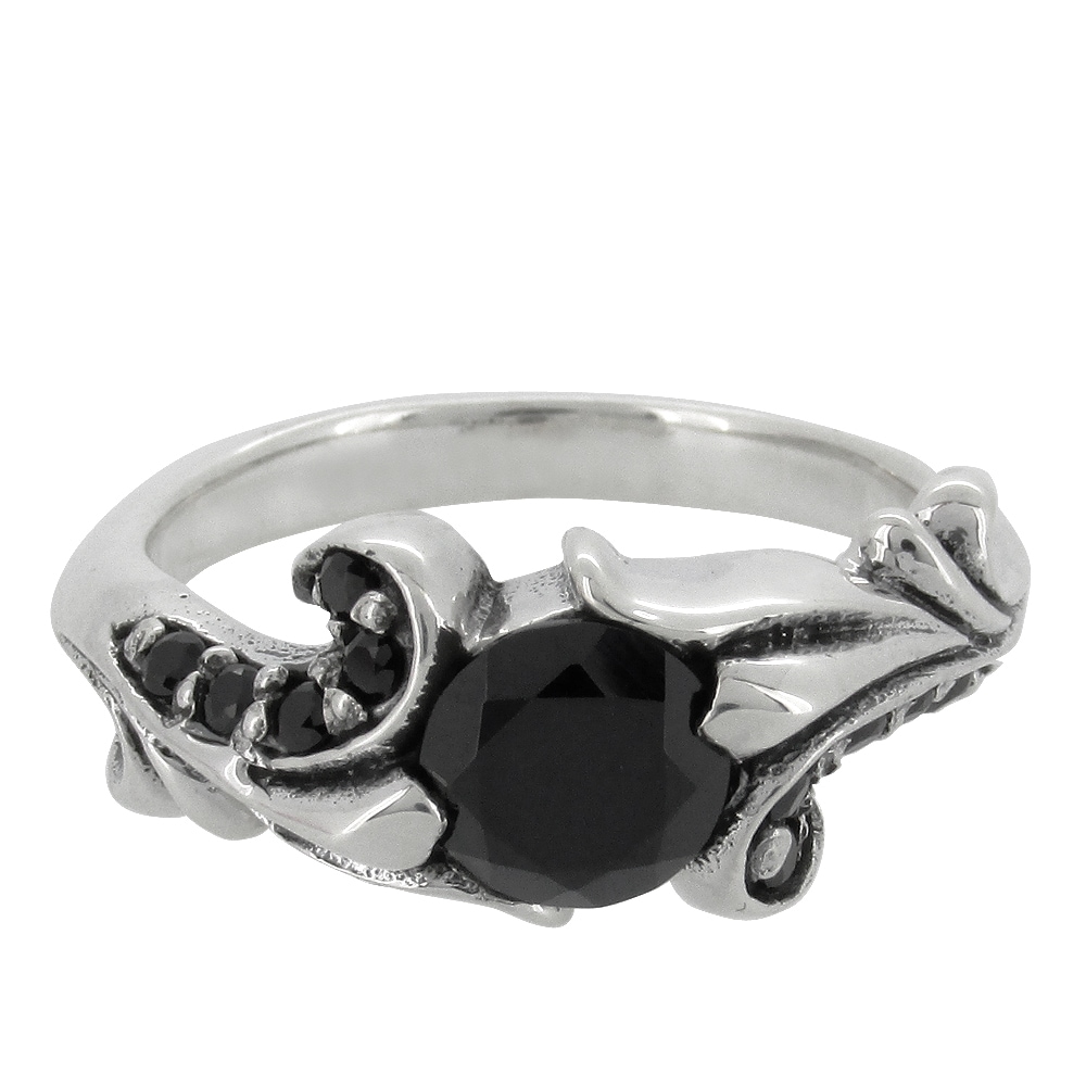 navajo オニキス　リング　シルバー925 リーフ　大粒　ネイティブ　16号 navajo オニキス リング シルバー925 リーフ 大粒 ネイティブ 16号