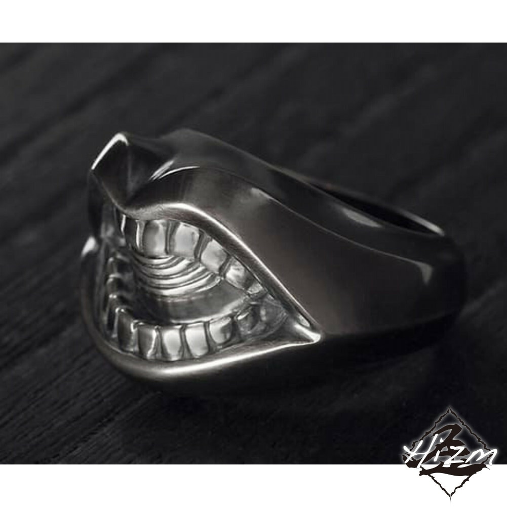 Hizm シルバーアクセサリー リング 9-30号 TR-01(燻し黒仕上げ