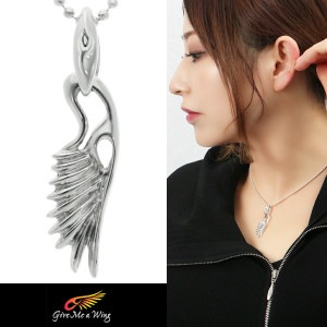 Give Me a Wing 小翼 ネックレス ペンダント レディースネックレス シルバー 925 ウィング 翼 フェザー 羽根 羽 イーグル 鷹 鳥 存在感 かっこいい クール レディース 女性 彼