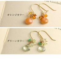 ❤️天然石✨ローズクォーツ✨薔薇& k10✨蝶々❤️揺れる✨ダンシングピアス✨両耳用 ❤️天然石✨ローズクォーツ✨薔薇& k10✨蝶々❤️揺れる