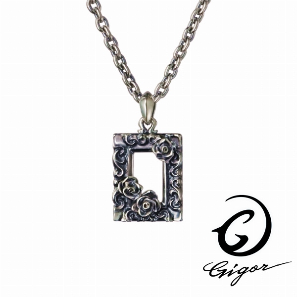 GIGOR ネックレス 薔薇と額縁 silver925 GIGOR ネックレス 薔薇と額縁