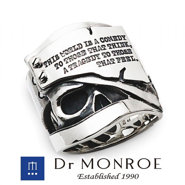 Dr MONROE ドクターモンロー メッセージスカルリング スカル 骸骨 