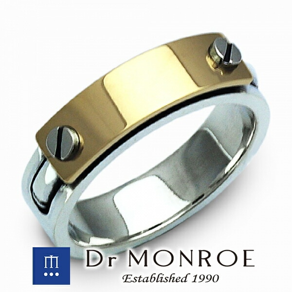 Dr MONROE ドクターモンロー 18金 ビスプレートリング ナロー プレート
