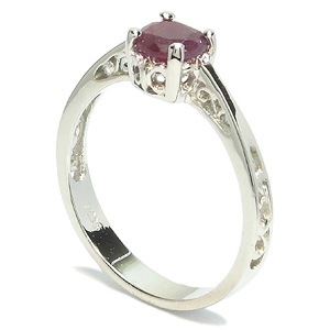 ルビー プラチナリング6号 ルビー 0.6ct ダイヤモンド プラチナ リング(指輪)【品質保証書/宝石