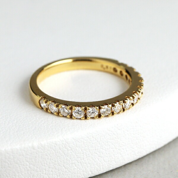 K18 0.5ct ダイヤモンド エタニティリング 指輪 エタニティ リング
