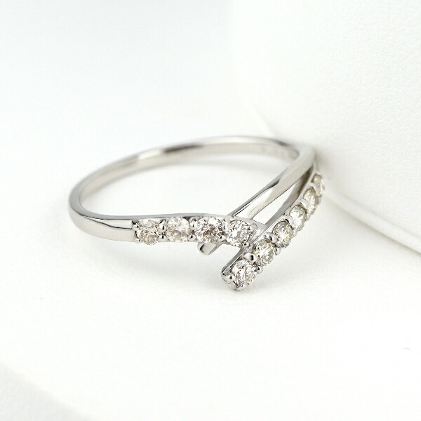 PT900 ダイヤモンド Vライン リング 指輪 プラチナ エタニティ V字