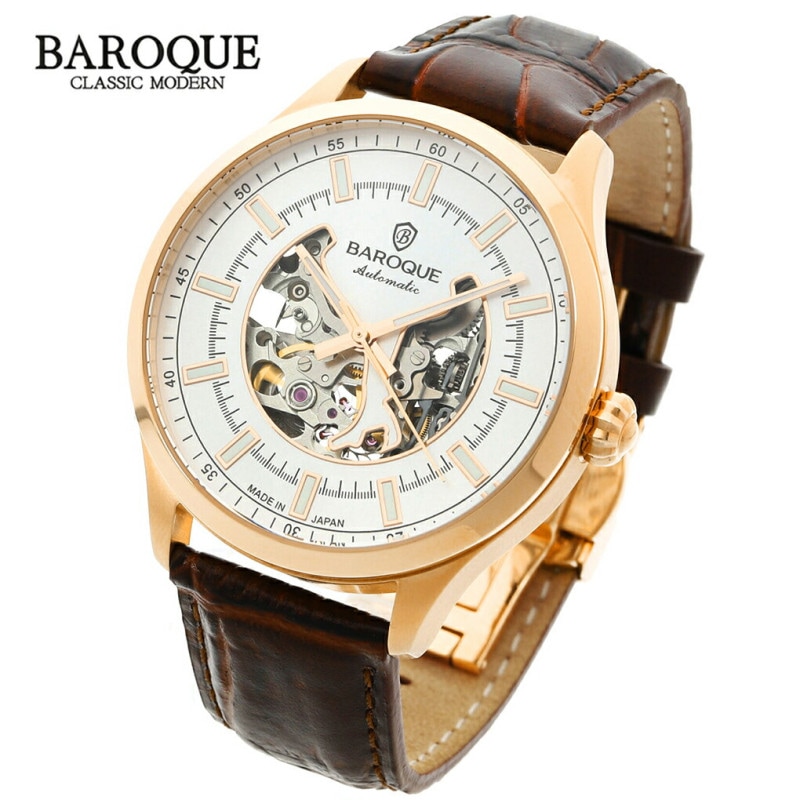 BAROQUE 腕時計 BA2005 ホワイト 日本製 時計 ウォッチ 紳士 ビジネス