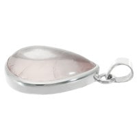 ローズクォーツ シルバー ペンダントトップ ドロップ 雫 チェーンなし