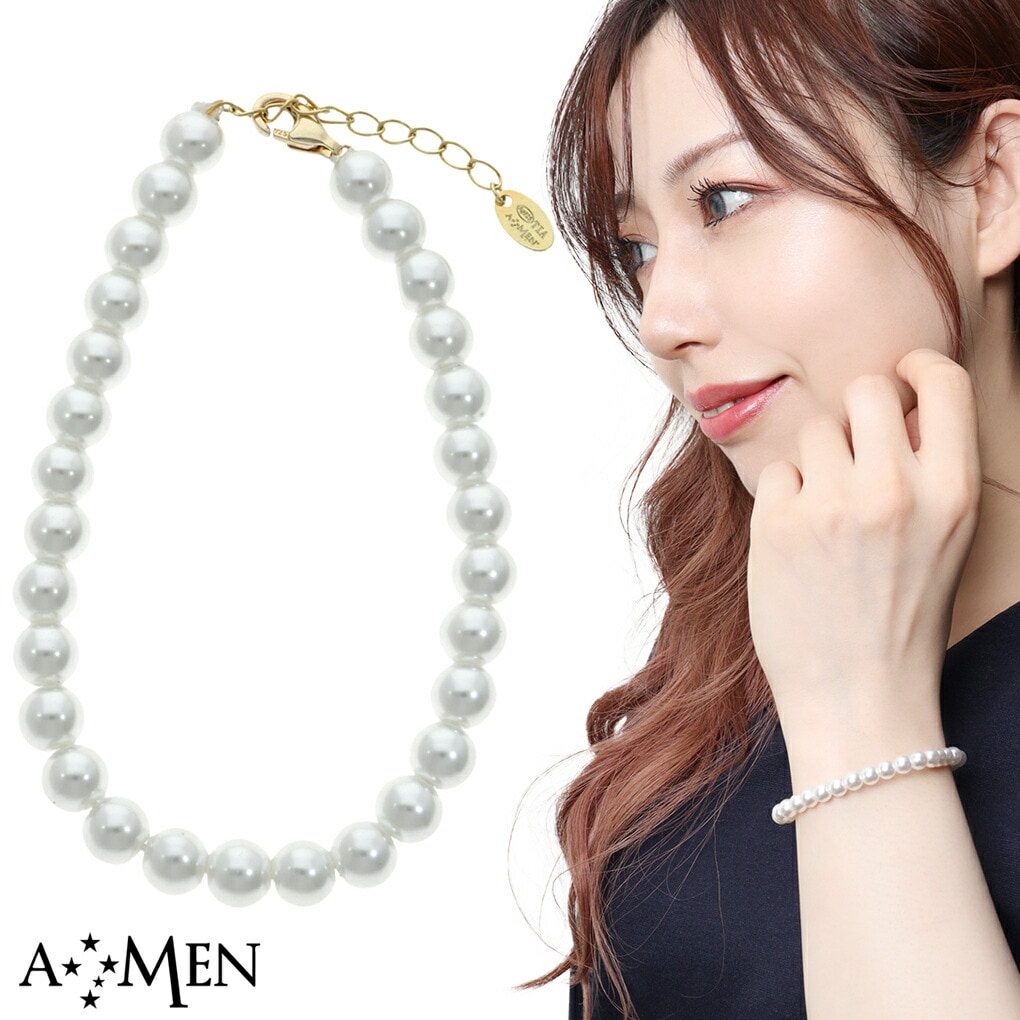 AMEN アメン 選べるパールサイズ ブレスレット シルバー 