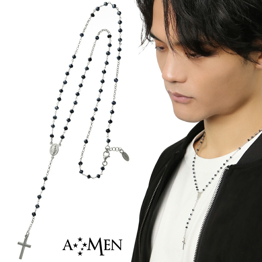 AMEN アメン 聖母マリア クロス ロザリオ ネックレス ペンダント AMEN アメン 聖母マリア クロス ロザリオ ネックレス ペンダント
