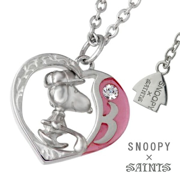 SNOOPY×SAINTS ハートスヌーピーゴルフネックレス(チェーン付き