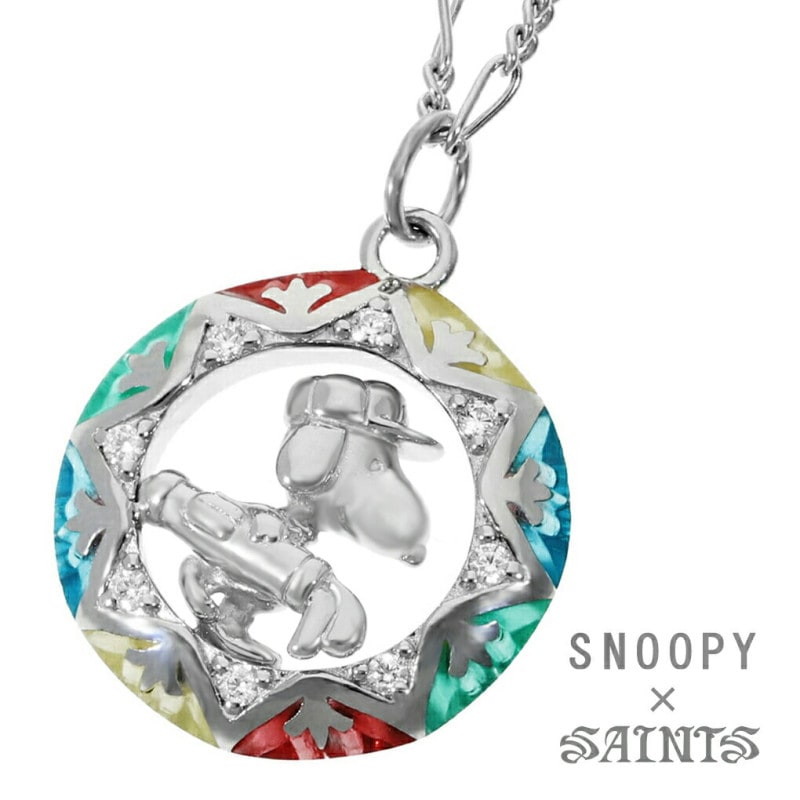 SNOOPY × SAINTS ステンド スヌーピー ゴルフ シルバー ネックレス