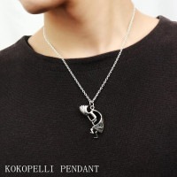 ココペリ　ラージマーシャナバホスターリングカチナペンダントネックレス ココペリ 立体 シルバー ペンダント ネックレス ペンダントトップ