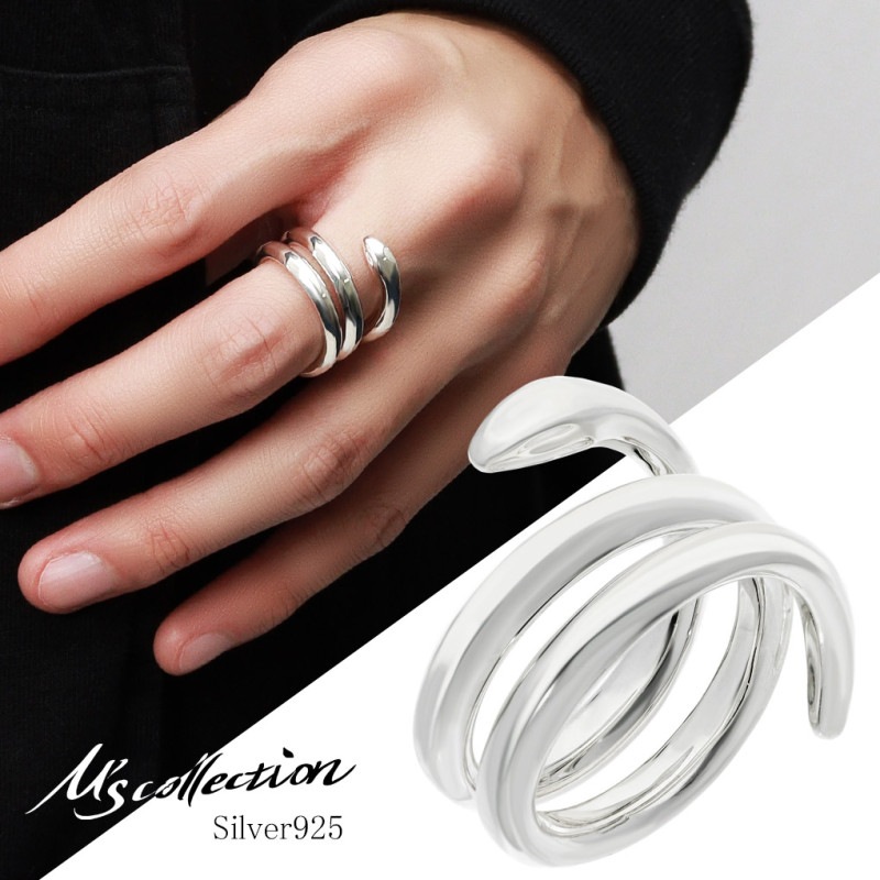 M's collection COILED SNAKE RING ��� ���� 13��23�� ��󥺥�� ����С� 925 ��ž夲 �� �ؤ� ���͡��� ���줤�� ���� ���� ��ǯ ����С���� ��� ���� ��� �� ö�� ������ ��ǰ�� �ץ쥼��� �͵� �������