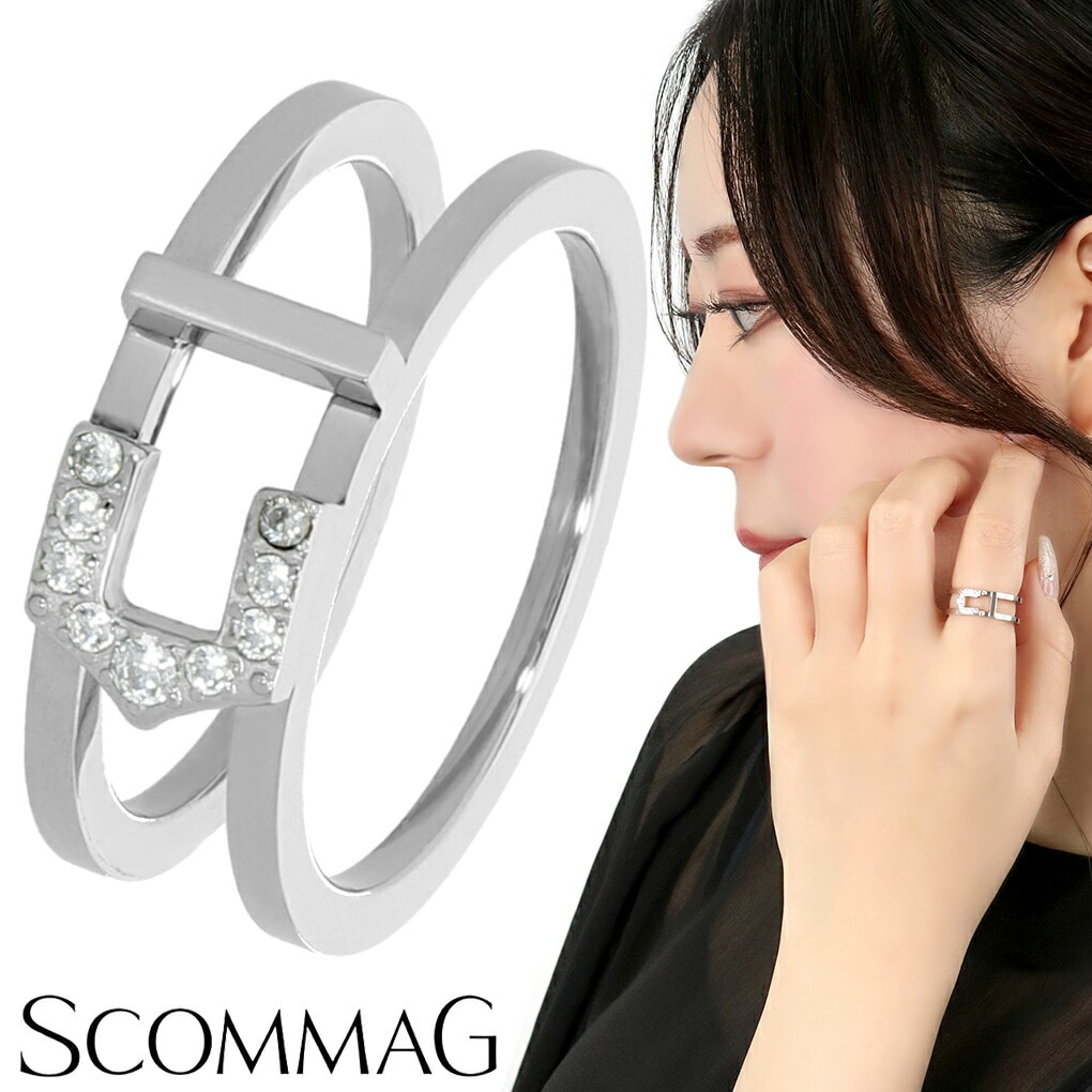 SCOMMAG リング 結婚指輪 SCOMMAG クロックナンバー ステンレス リング 指輪 9～25号