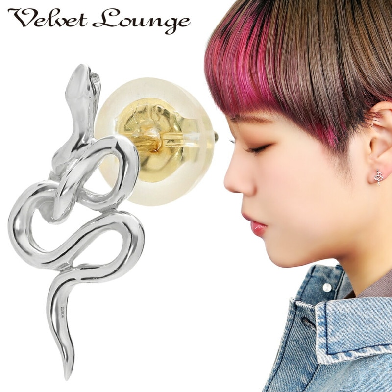 Velvet Lounge シルバーゴールドピアス 片耳用 Velvet Lounge ヴェルヴェットラウンジ ダヴィデ スネーク ピアス 1P
