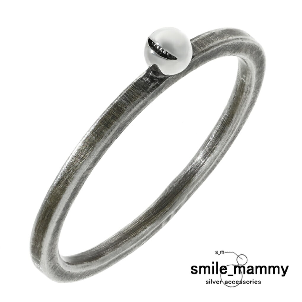 smile_mammy スマイルボール nano リング 指輪 1～9号 シルバー 925 丸