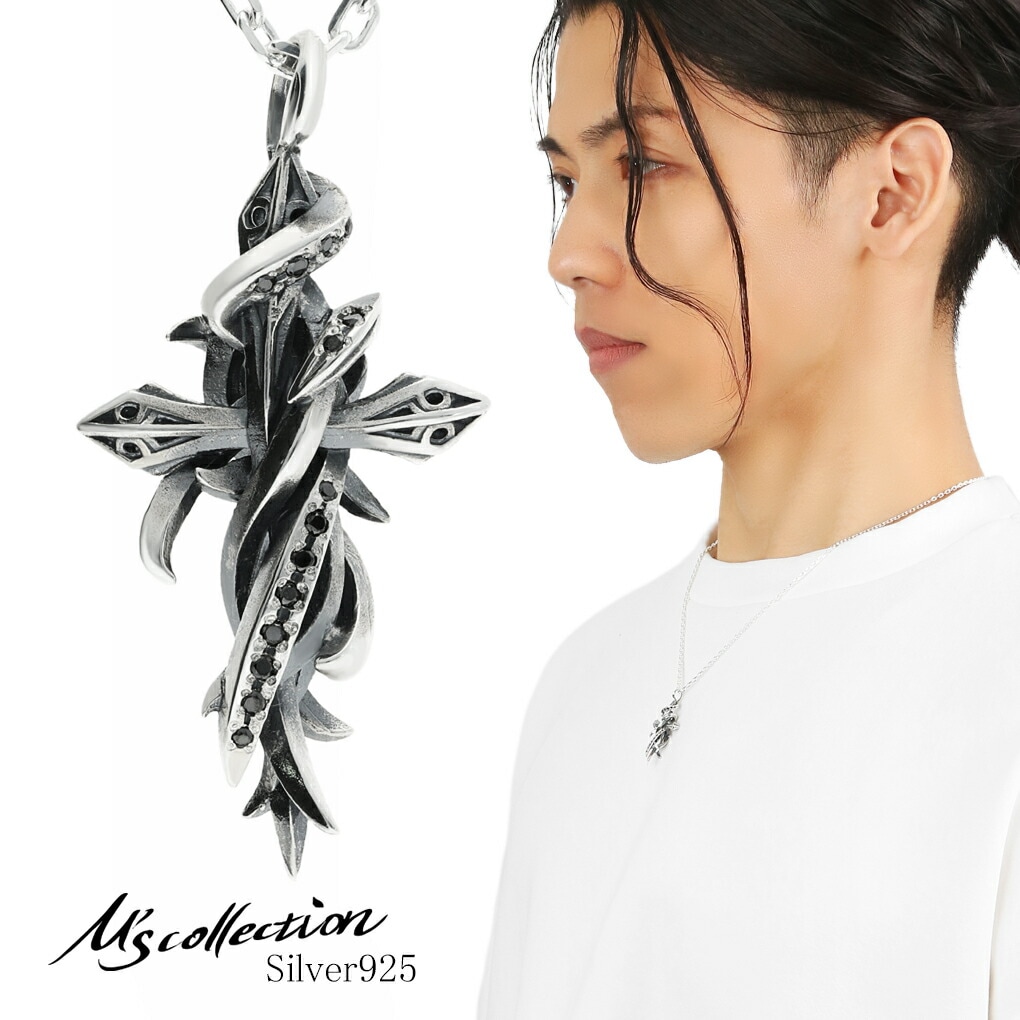 M's collection TENTACLES CROSS クロス ブラックダイヤモンド
