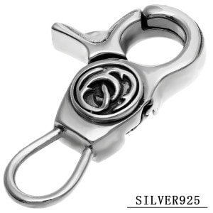 シルバー トライバル ナスカン キーリング キーホルダー フック 鍵 シルバー925 銀 蔦 ツタ 唐草 シンプル 高級感 高見え 上品 カスタム パーツ 金具 シルバーアクセサリー メンズ レディー