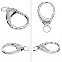 シルバー カラビナ フック キーホルダー 鍵 キーリング シルバー